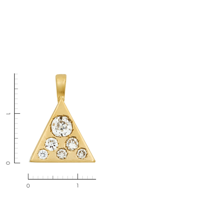 Подвеска из золота 750 пробы c 6 бриллиантами, Л 3112 5835 за 62400