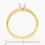 Кольцо из комбинированного золота 585 пробы c 1 бриллиантом Л28078704 фото 4