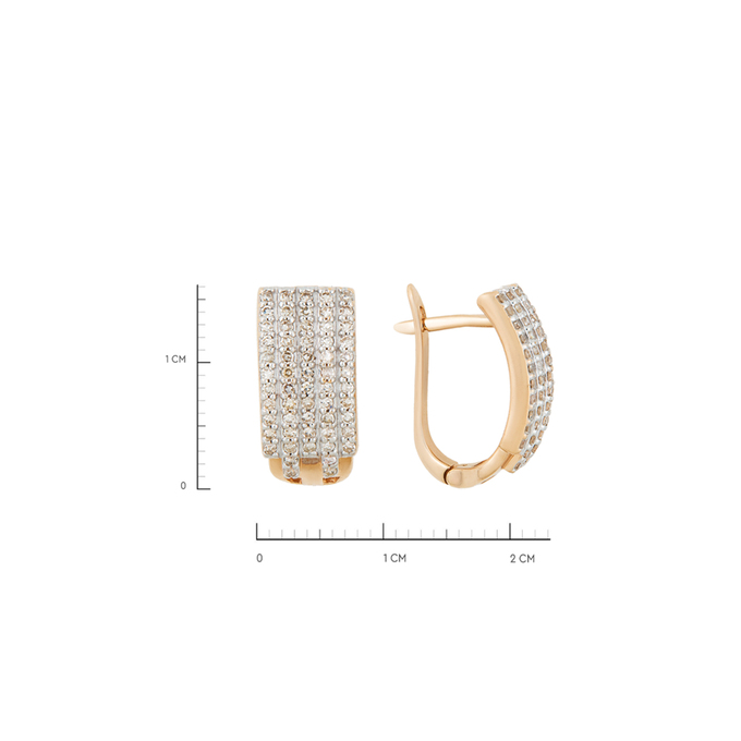 Серьги из золота 585 пробы c бриллиантами, К 0000 5336 за 64500