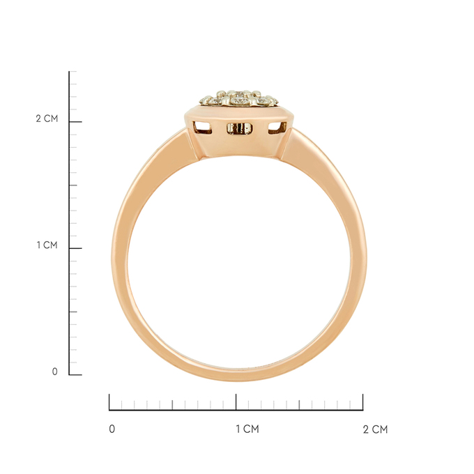 Кольцо из золота 585 пробы c бриллиантами, Л 4807 6176 за 62930