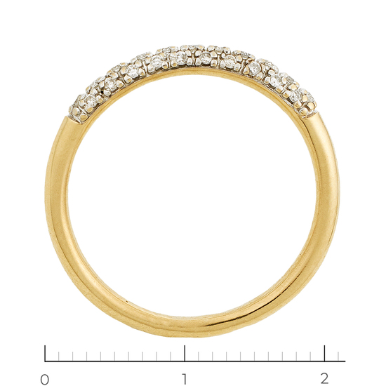 Кольцо из желтого золота 585 пробы c 31 бриллиантами, Л36058961 за 11950