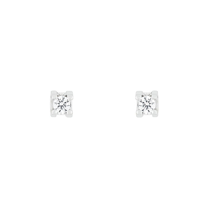 Серьги из золота 585 пробы c 2 бриллиантами
