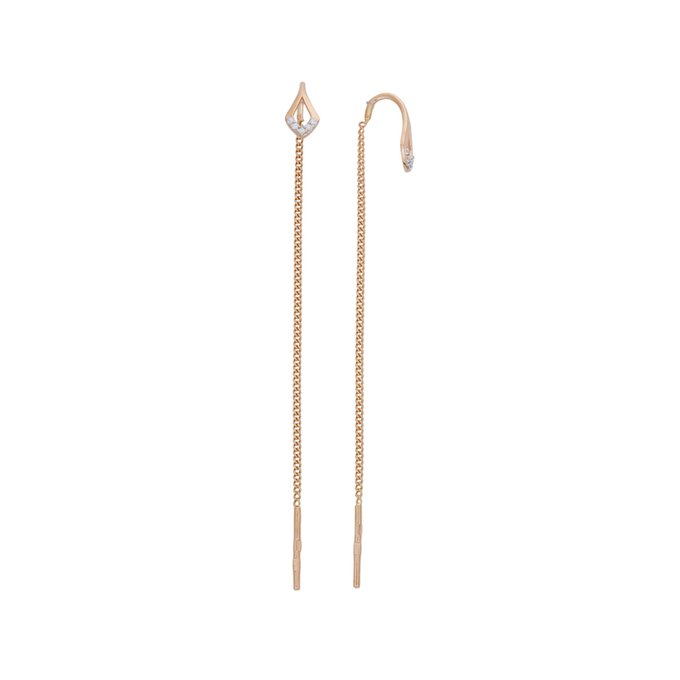 Серьги из золота 585 пробы c 10 фианитами, Л 5207 7102 за 11440
