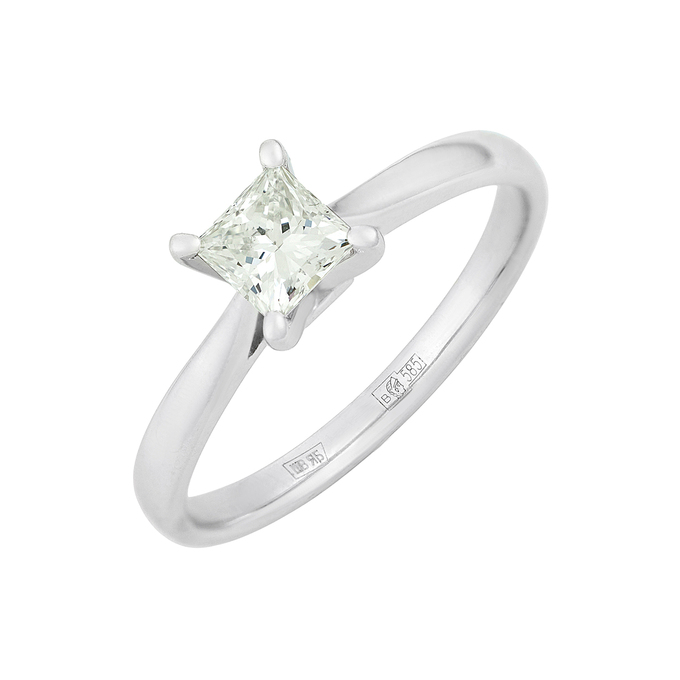 Кольцо из золота 585 пробы c бриллиантом, Л 0515 0916 за 120000