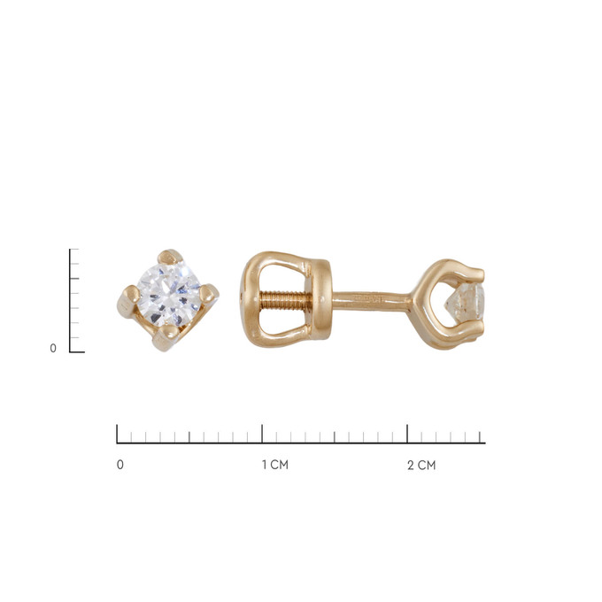 Серьги из золота 585 пробы с бриллиантами, Л 3606 7888 за 87000
