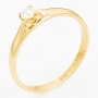 Кольцо из желтого золота 585 пробы c 1 бриллиантом Л73016505 фото 1