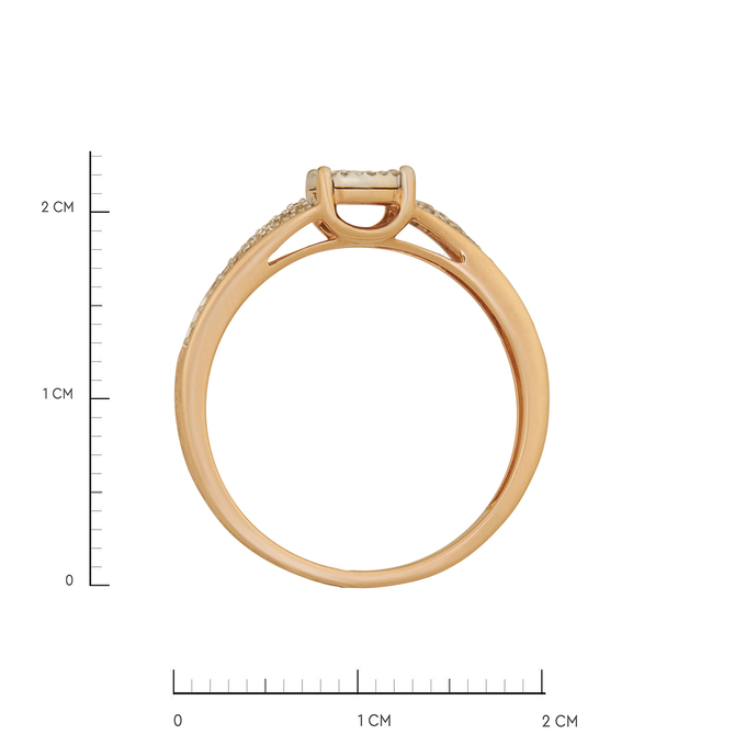 Кольцо из золота 585 пробы c бриллиантами, Л 3506 6907 за 40720