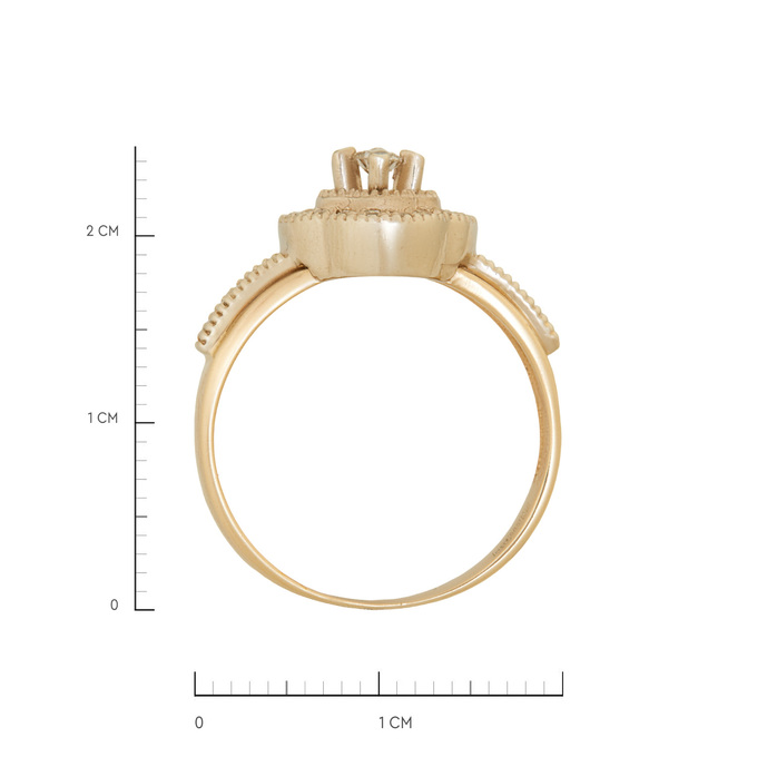 Кольцо из золота 585 пробы c бриллиантами, Л 2213 1537 за 54000