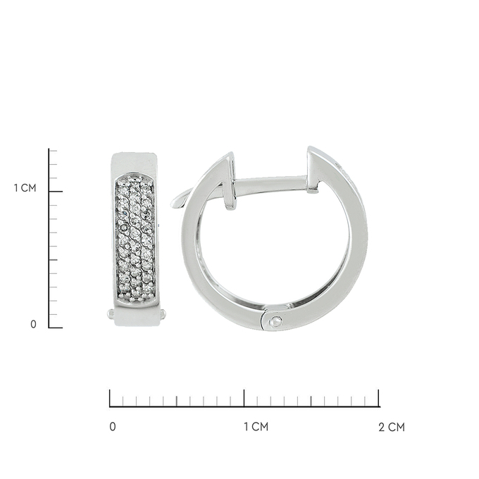 Серьги из золота 585 пробы c бриллиантами, Ц О007 1496 за 46400