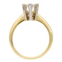 Кольцо из комбинированного золота 750 пробы c 1 бриллиантом 004335 фото 2