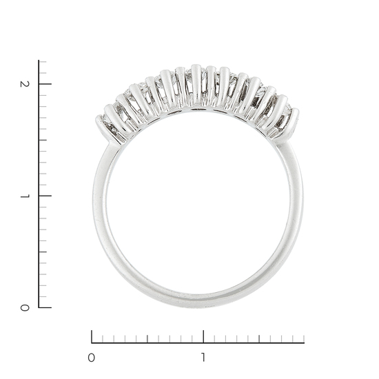 Кольцо из белого золота 585 пробы c 7 бриллиантами, Л28094853 за 59000
