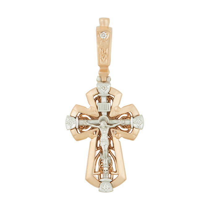 Подвеска из золота 585 пробы c бриллиантами