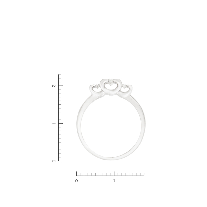 Кольцо из золота 585 пробы c 3 бриллиантами, Л 7101 9490 за 38000