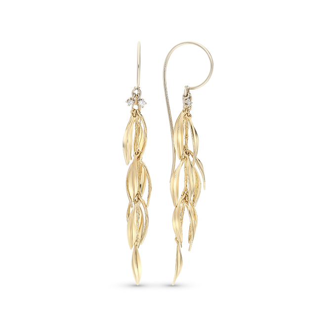 Серьги из золота 585 пробы c бриллиантами, Л 0907 8887 за 149000