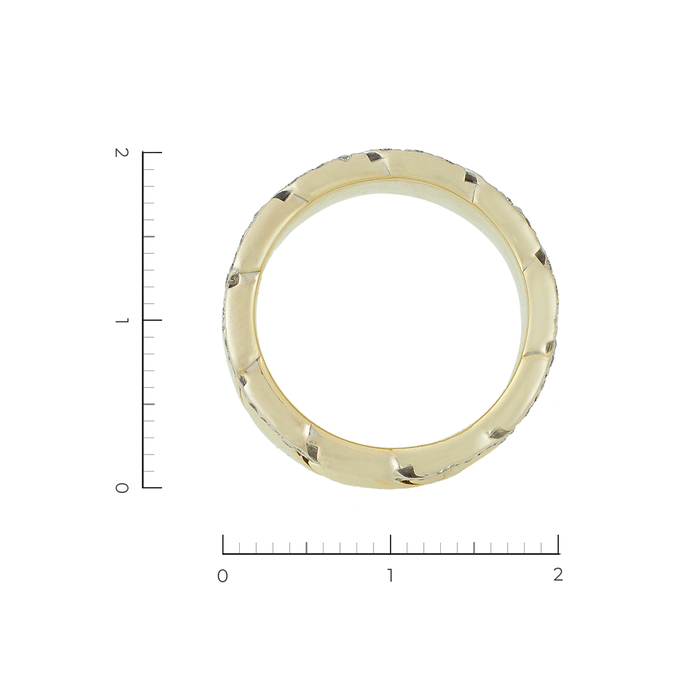 Кольцо из золота 585 пробы c 120 бриллиантами