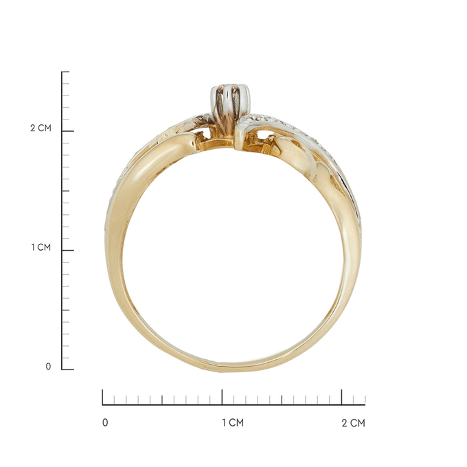 Кольцо из золота 585 пробы c 21 бриллиантами, Л 2508 5301 за 29200