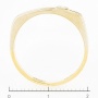 Кольцо печатка из комбинированного золота 585 пробы c 1 бриллиантом Л11147942 фото 4