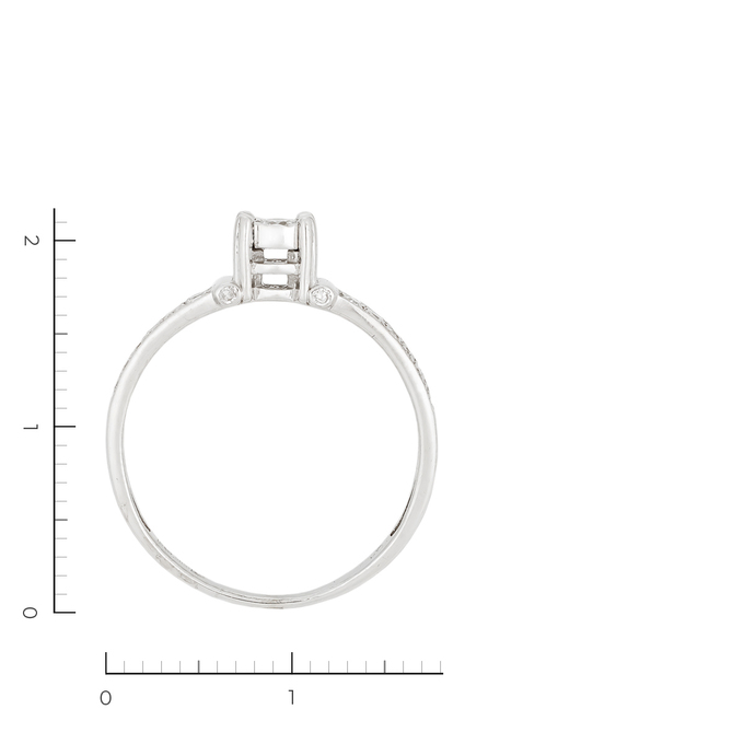 Кольцо из белого золота 585 пробы c 29 бриллиантами, Л 6200 9716 за 18800