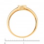 Кольцо из комбинированного золота 585 пробы c 1 бриллиантом Л16147350 фото 4