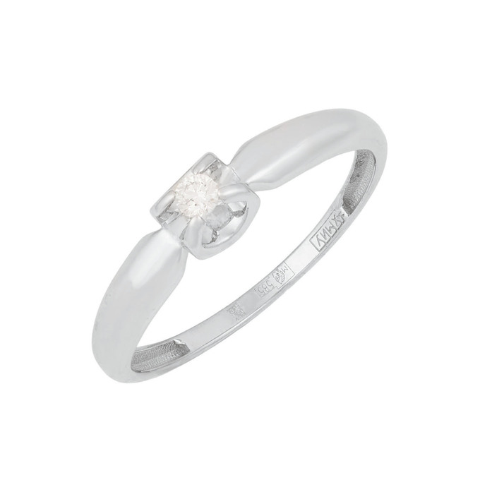 Кольцо из золота 585 пробы c бриллиантом