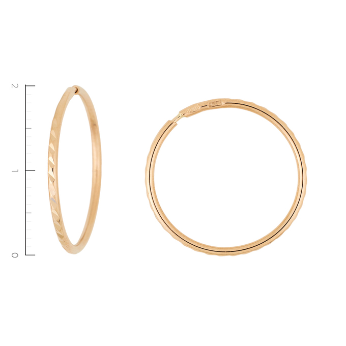 Серьги из красного золота 585 пробы