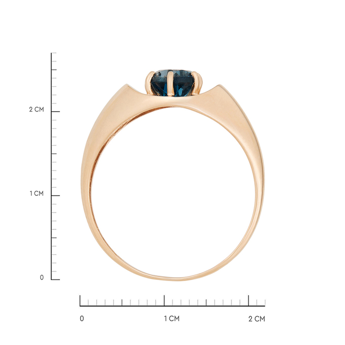 Кольцо из золота 585 пробы c топазом Лондон, Л 2314 2870 за 23280