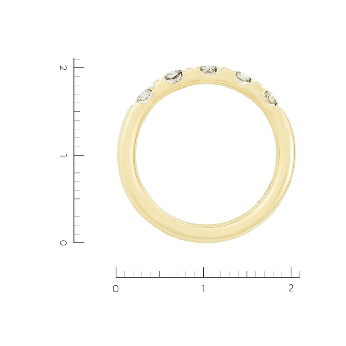 Кольцо из золота 585 пробы c 5 бриллиантами, Л 1115 2058 за 53200