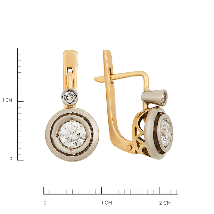 Серьги из золота 585 пробы c бриллиантами, Л 1207 9520 за 202500