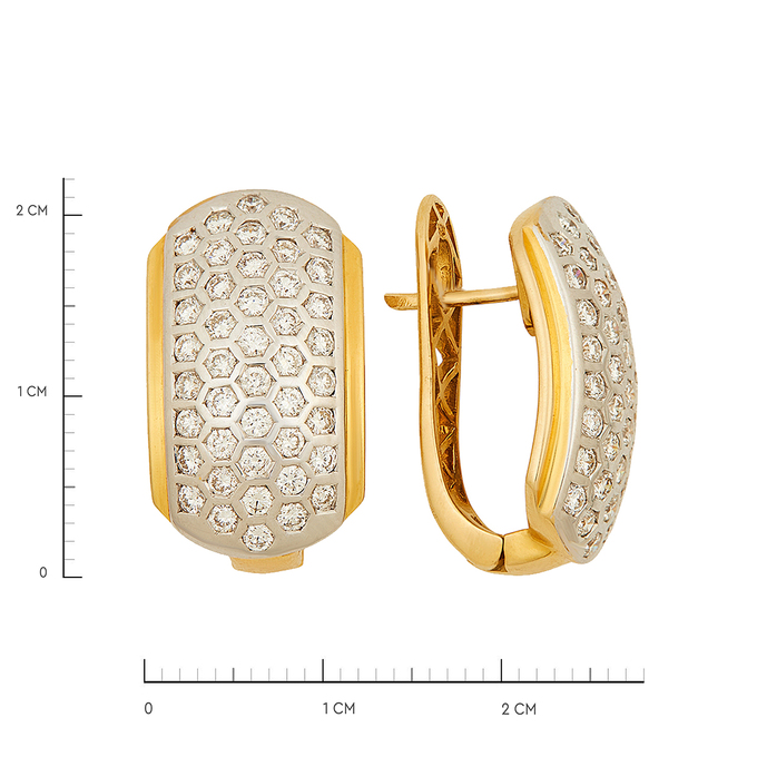 Серьги из золота 750 пробы c бриллиантами, Л 1615 4580 за 189000
