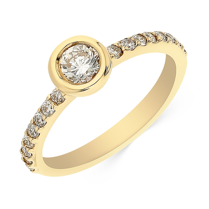 Кольцо из золота 585 пробы c бриллиантами, Л 2501 1397 за 53200