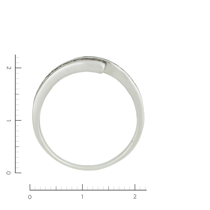 Кольцо из белого золота 585 пробы c 14 бриллиантами, Л 6002 1424 за 33250