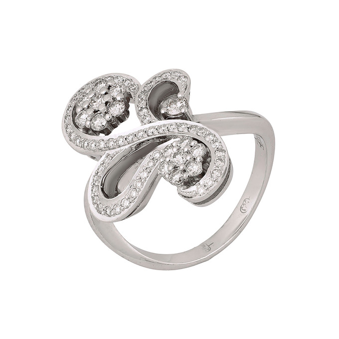 Кольцо из золота 585 пробы c бриллиантами