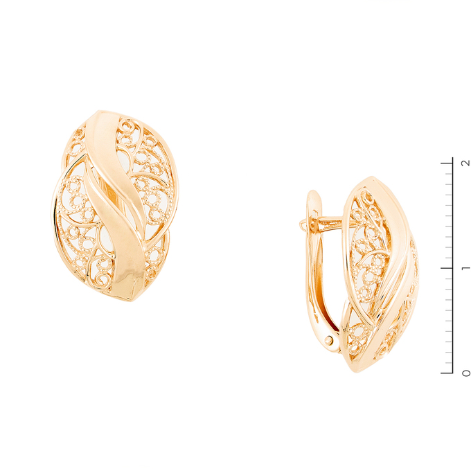 Серьги из красного золота 585 пробы
