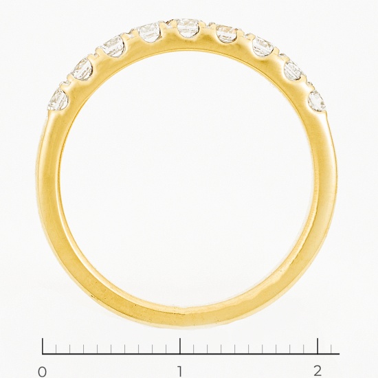 Кольцо из желтого золота 585 пробы c фианитами, Л32079826 за 13050