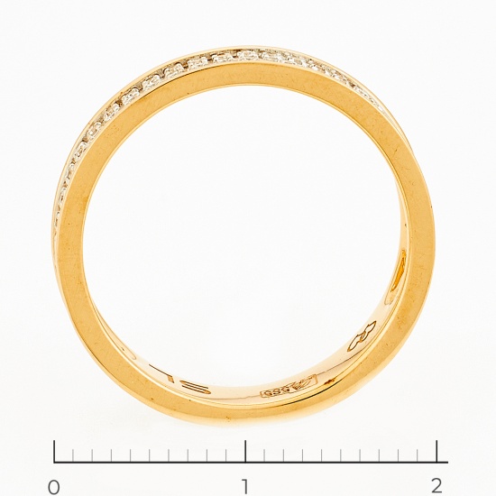 Кольцо из комбинированного золота 585 пробы c 56 бриллиантами, Л04079131 за 13500