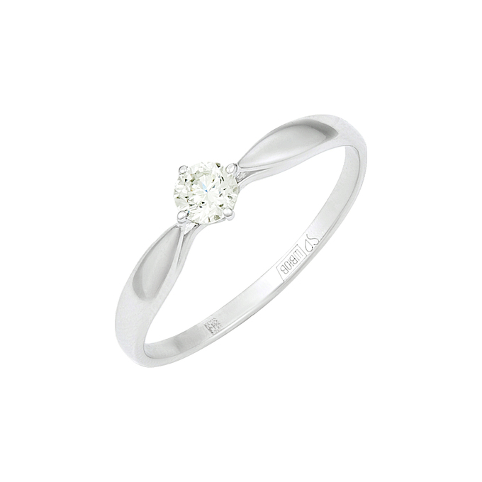 Кольцо из золота 585 пробы c бриллиантом