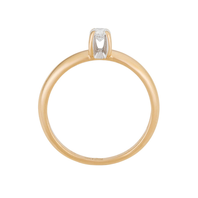 Кольцо из золота 585 пробы c бриллиантом, Л 2811 5636 за 27600