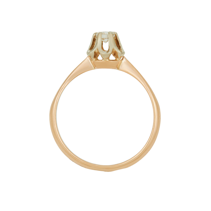 Кольцо из золота 583 пробы c бриллиантом, Л 4710 5231 за 54800