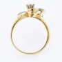 Кольцо из комбинированного золота 585 пробы c 5 бриллиантами Л58033609 фото 3