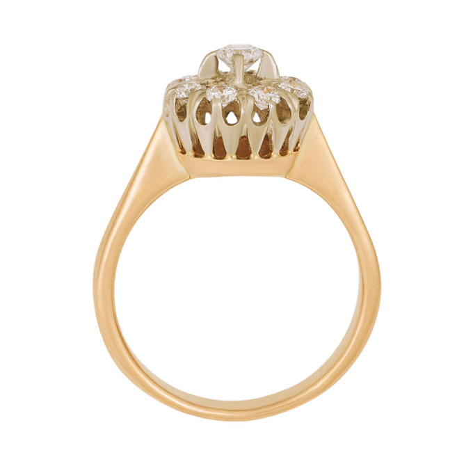 Кольцо из золота 585 пробы c бриллиантами