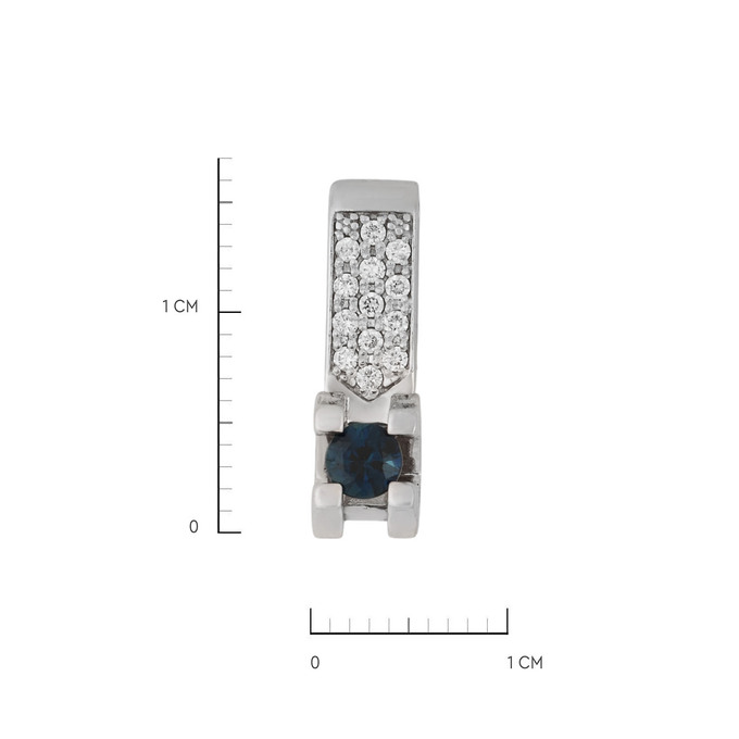 Подвеска из золота 585 пробы c сапфиром и бриллиантами, Л 3507 2111 за 23450