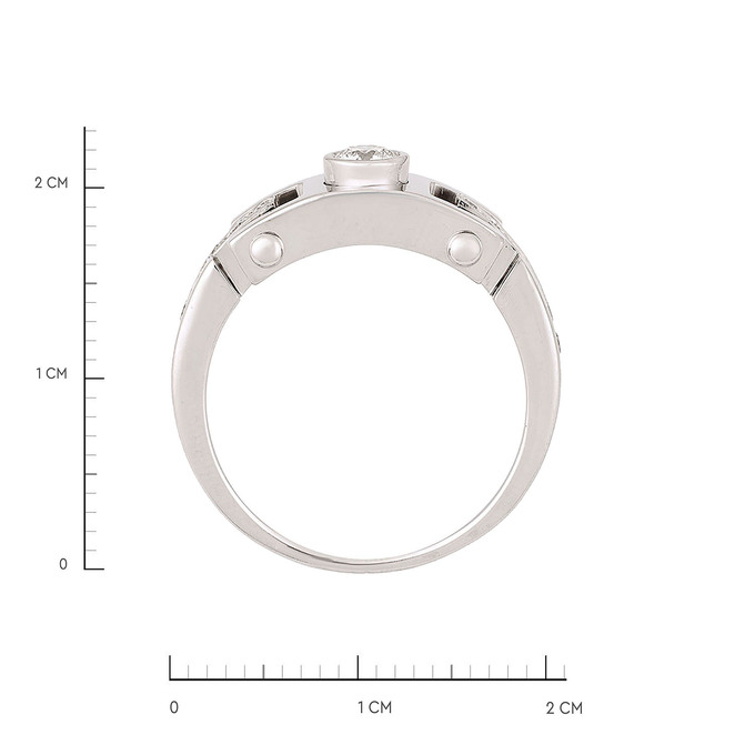 Кольцо из золота 585 пробы c бриллиантами