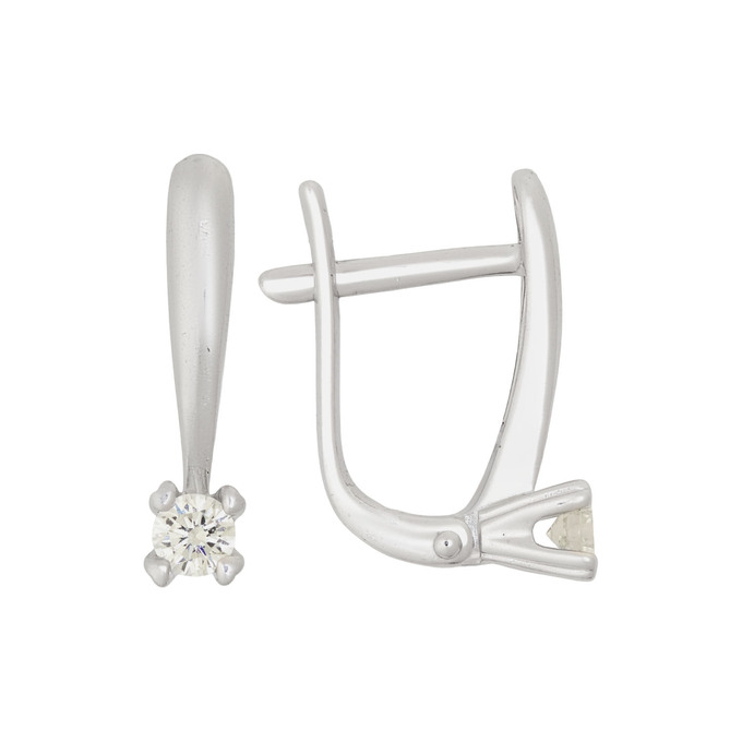 Серьги из золота 585 пробы c бриллиантами