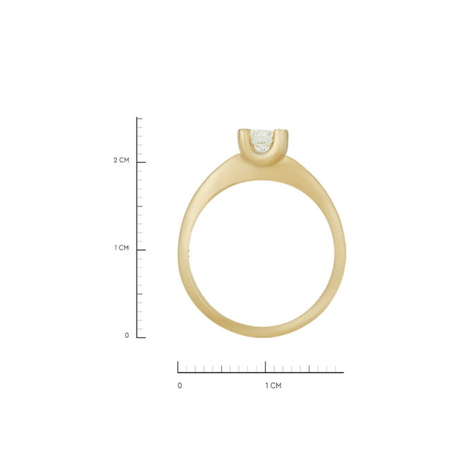 Кольцо из золота 585 пробы c бриллиантом, Л 6201 7954 за 68000