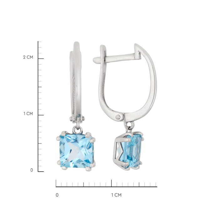 Серьги из золота 585 пробы c топазами, Л 2811 8887 за 34080