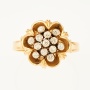 Кольцо из комбинированного золота 750 пробы c 13 бриллиантами 134304 фото 2