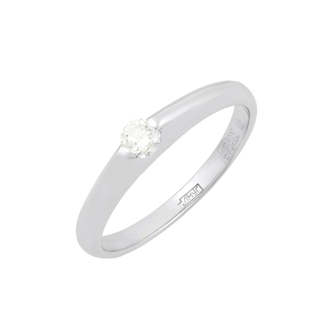 Кольцо из золота 585 пробы c бриллиантом