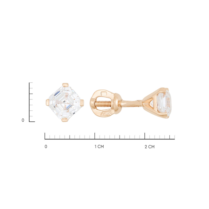 Серьги из золота 585 пробы c фианитами, К 0000 3009 за 15600