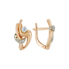 Серьги из золота 585 пробы c фианитами