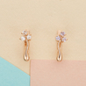 Серьги из золота 585 пробы c фианитами